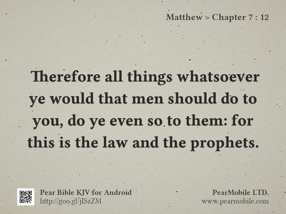 Matthew, Chapter 7:12